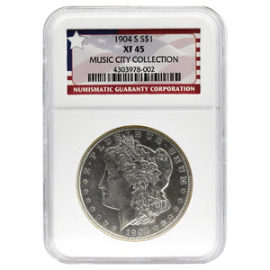 1904-S XF45 Morgan Dollar Music City Collection NGC