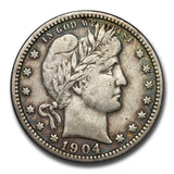 1904 Barber Quarter 25c - VF