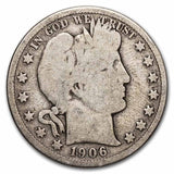 1906-D Barber Half Dollar - G/VG