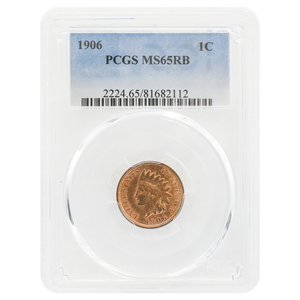 1906 Indian Head Cent MS65 RB PCGS