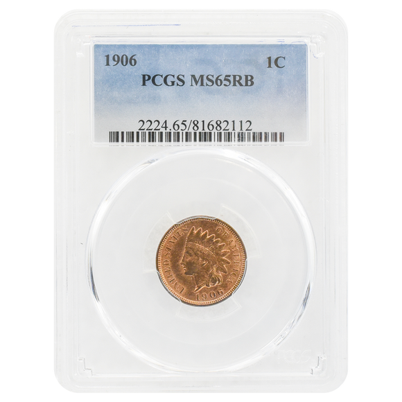 1906 Indian Head Cent MS65 RB PCGS