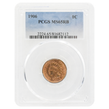 1906 Indian Head Cent MS65 RB PCGS
