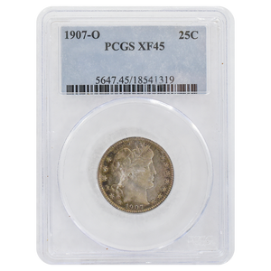 1907-O Barber Quarter XF45 PCGS