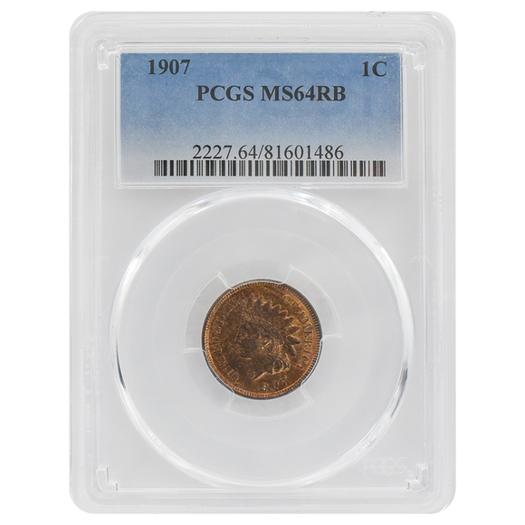 1907 Indian Head Cent MS64 RB PCGS