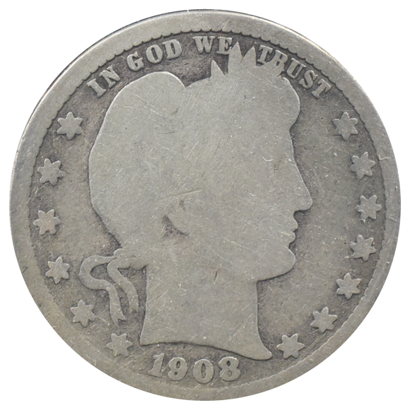 1908-D Barber Quarter (G)