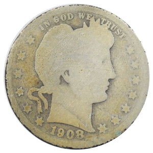 1908-S Barber Quarter (AG)