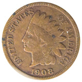 1908-S Indian Head Cent (VG)