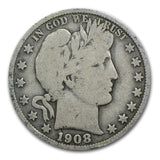 1908-O Barber Half Dollar - VG