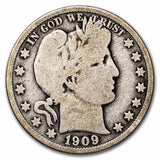 1909 Barber Half Dollar - G/VG