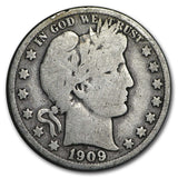 1909-O Barber Half Dollar - VG