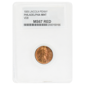 1909 Wheat Cent "VDB" MS67 Red***