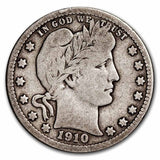 1910-D Barber Quarter - VG