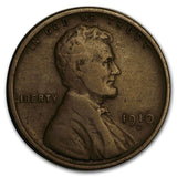 1910-S Lincoln Wheat Cent - F