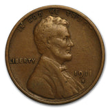 1911-S Lincoln Wheat Cent - F (Planchet Flaw)