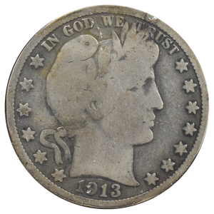 1913 Barber Half Dollar (G+)