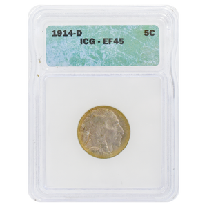 1914-D Buffalo Nickel EF45