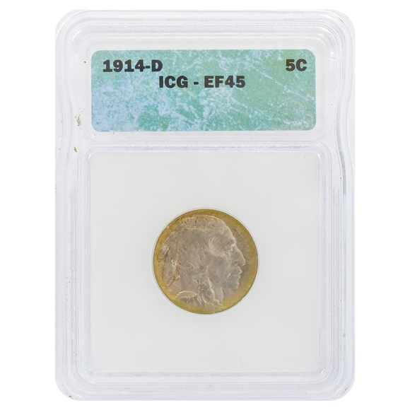 1914-D Buffalo Nickel EF45