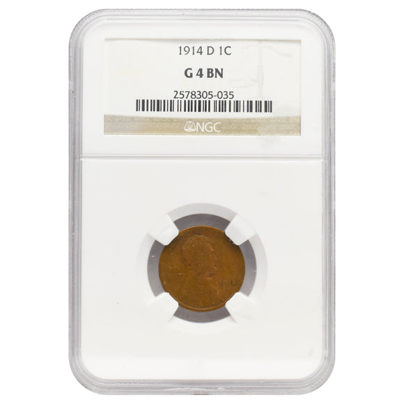 1914-D Wheat Cent G4 Brown NGC