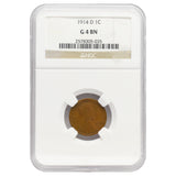1914-D Wheat Cent G4 Brown NGC