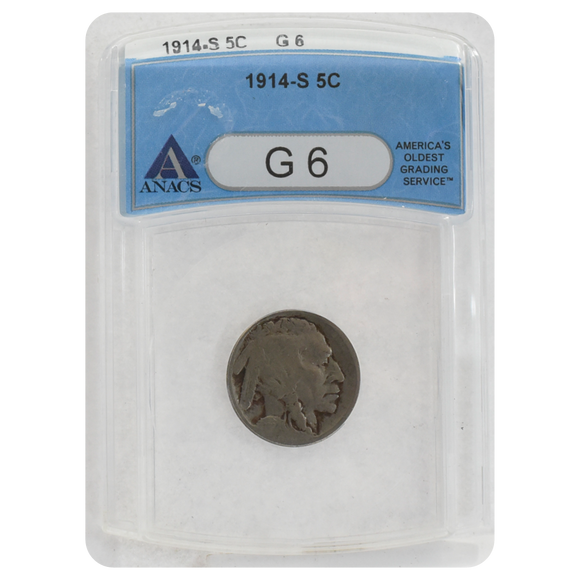 1914-S Buffalo Nickel G6 ANACS