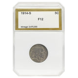 1914-S Buffalo Nickel (F12) PCI