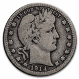1914-D Barber Quarter - VG