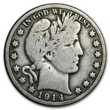 1914-S Barber Half Dollar - VG