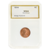1914 Wheat Cent MS64 Red-Brown