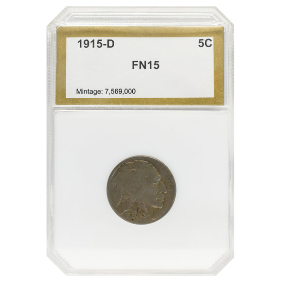 1915-D Buffalo Nickel (F15) PCI