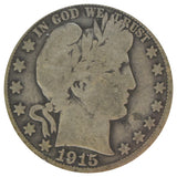 1915-S Barber Half Dollar - AG/G