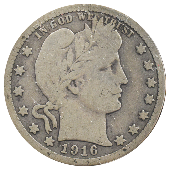 1916-D Barber Quarter (VG)