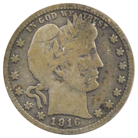 1916-D Barber Quarter (VG) 