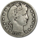 1916-D Barber Quarter - G