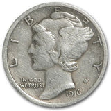 1916 Mercury Dime - VF