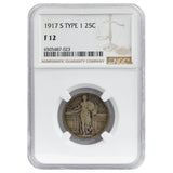 1917-S Type 1 F12 Standing Liberty Quarter NGC