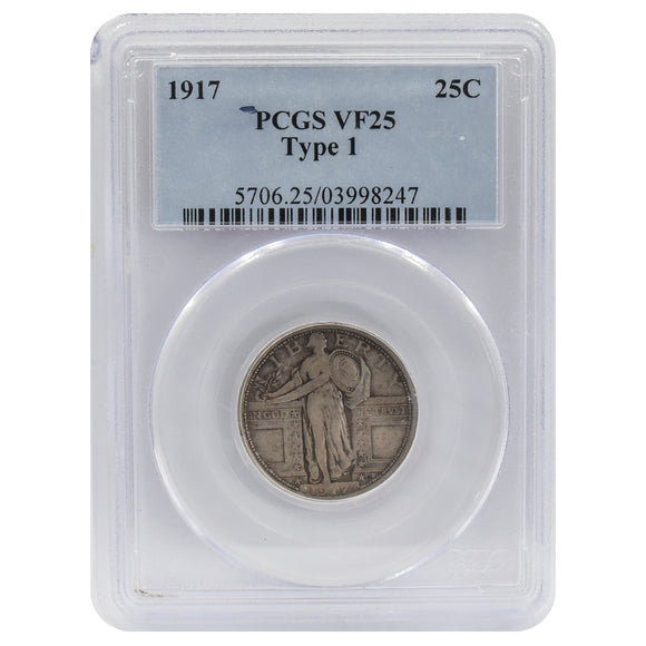 1917 Standing Liberty Quarter Type 1 VF25 PCGS