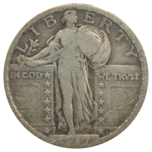 1917 Type 2 Standing Liberty Quarter VG10