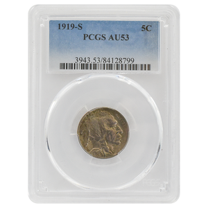 1919-S Buffalo Nickel AU53 PCGS