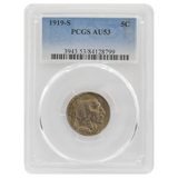 1919-S Buffalo Nickel AU53 PCGS