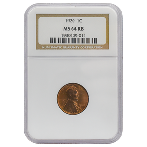 1920 Wheat Cent MS64 RB NGC