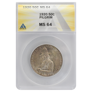 1920 Pilgrim Commemorative Half Dollar MS64 ANACS