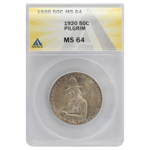 1920 Pilgrim Commemorative Half Dollar MS64 ANACS