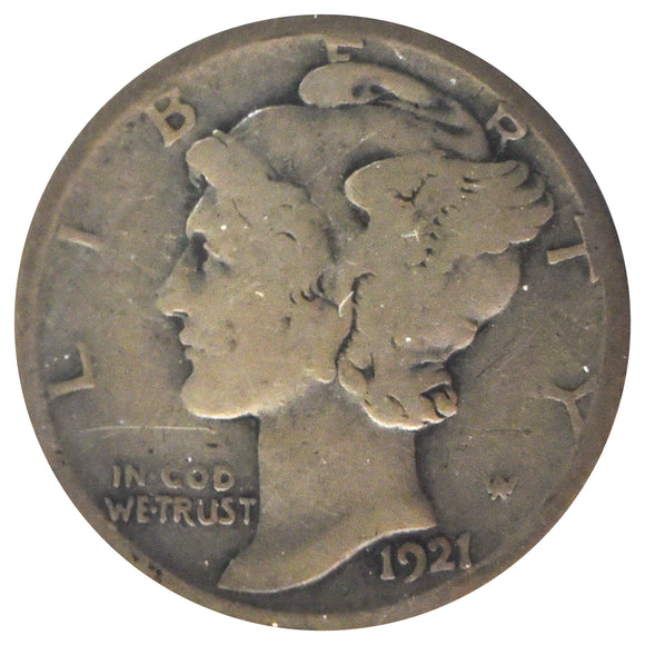 1921-D Mercury Dime VG