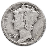 1921 Mercury Dime - G