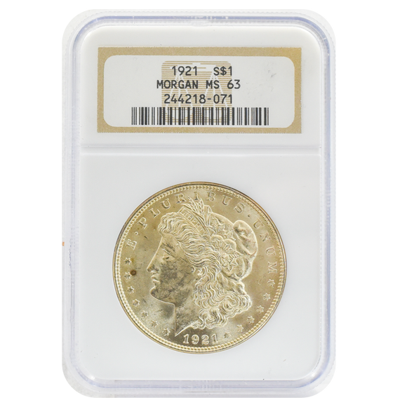 1921 Morgan Dollar MS63 NGC