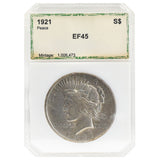 1921 EF45 Peace Dollar PCI