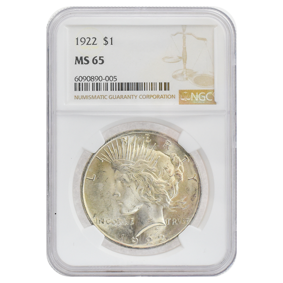 1922 Peace Dollar MS65 NGC