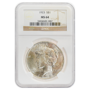 1923 Peace Dollar MS64 NGC