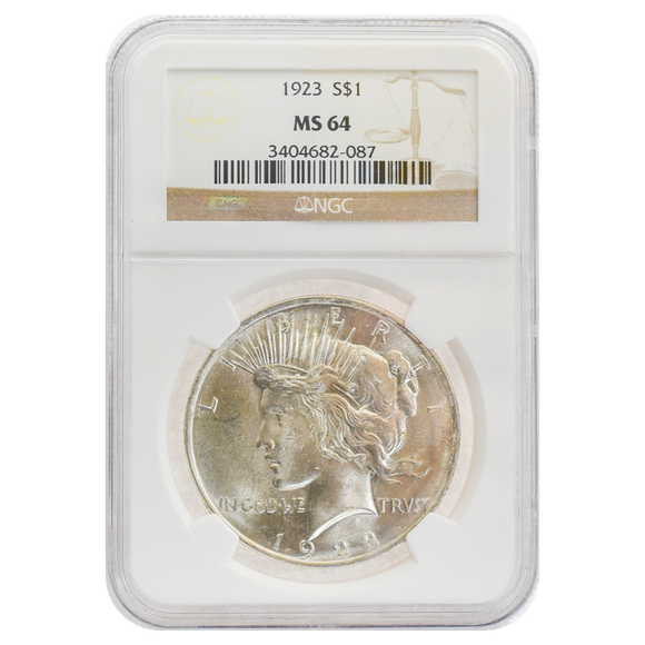 1923 Peace Dollar MS64 NGC