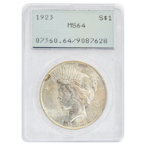 1923 Peace Dollar MS64 PCGS